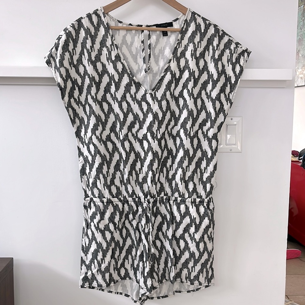 J. Crew Linen Patterned Romper